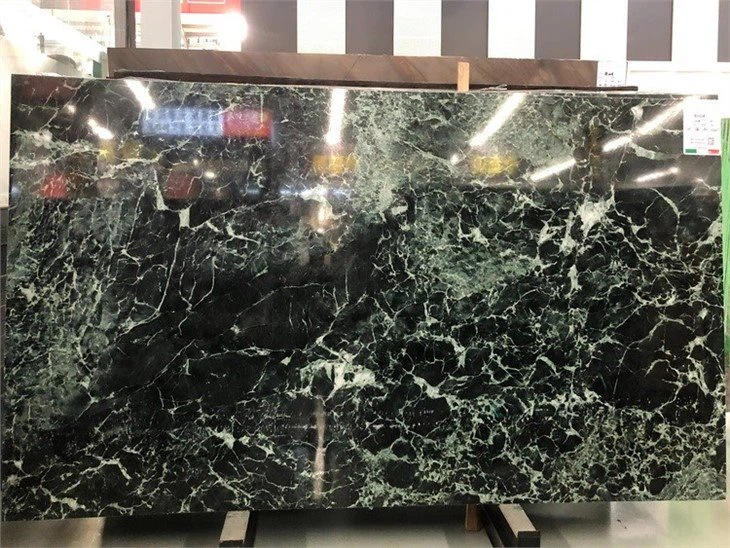 Snowflake Verde marble polished